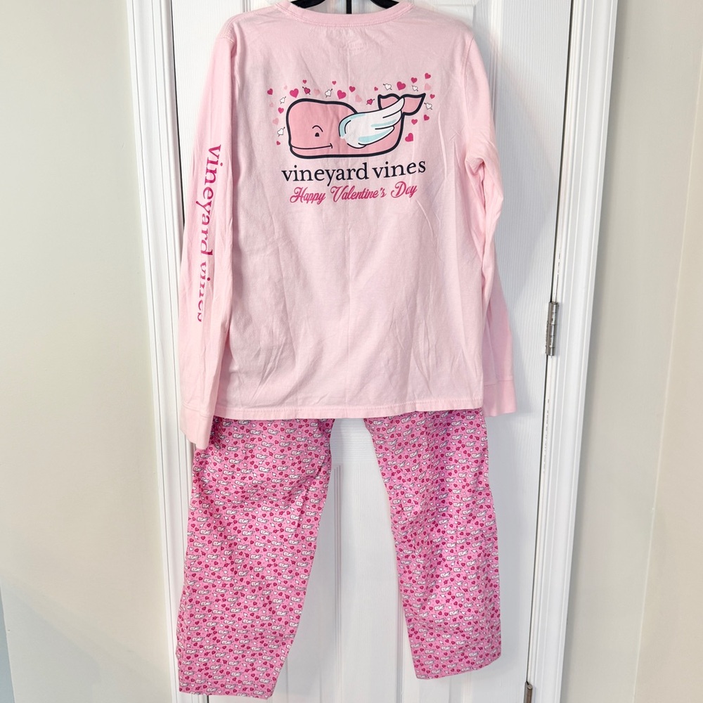Vineyard Vines Valentine's Day Pink Pajama Set Women’s Medium